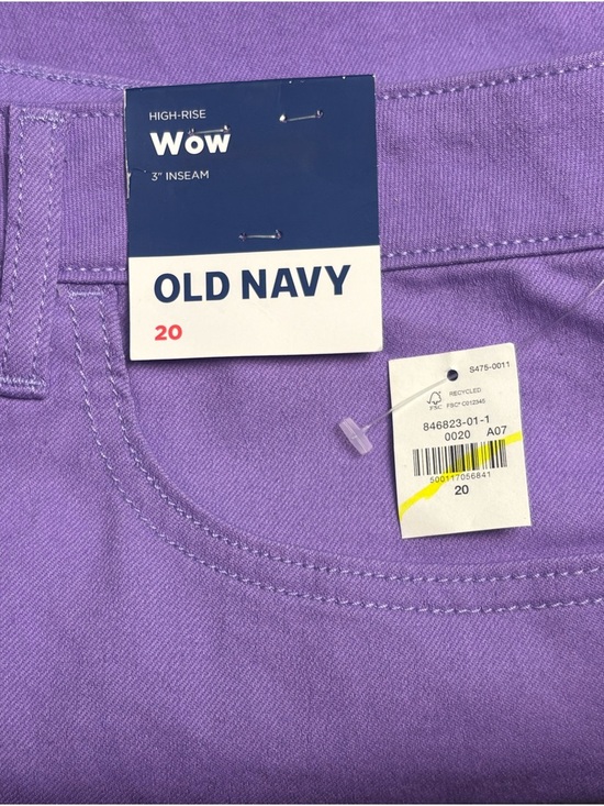 Old Navy Plus Size Purple Lilac High-Rise Stretch Shorts 20 Inseam 3” - Picture 6 of 7